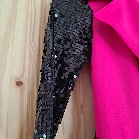 Weissman Dance Pink/Black Girls Size M Child Zip Back party competition Tea Time - Picture 10 of 16